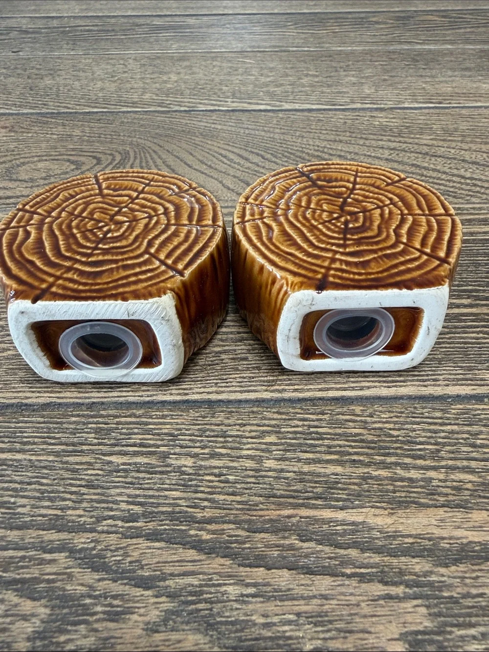 Las Vegas Brown Ceramic Salt & Pepper Shakers - Brown Casino Vintage